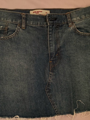 Pink Woman denim skirt no 38 like new, blue