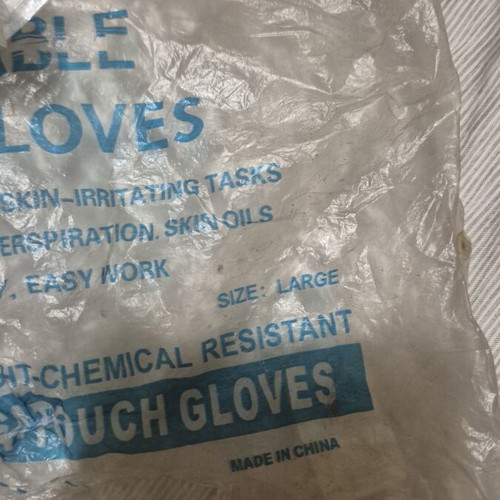 Disposable transparent gloves pack of 7 for hair dye