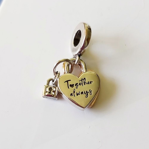 Silver 925 charm For Always Together new, gold and silver