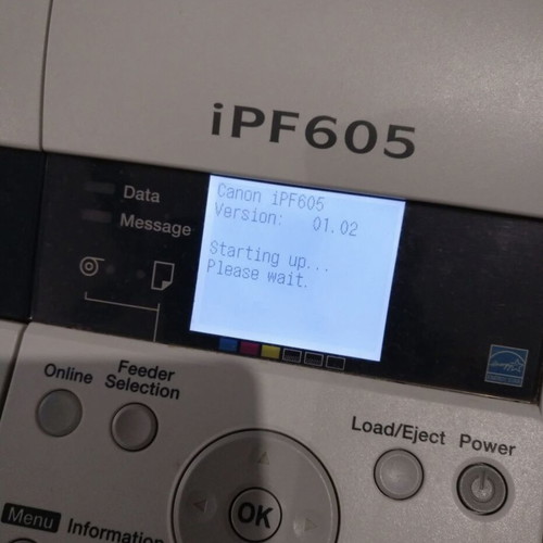 Canon iPF605 Plotter Printer used with stand