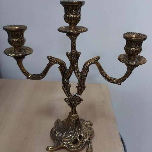 Three-arm brass candlestick new
