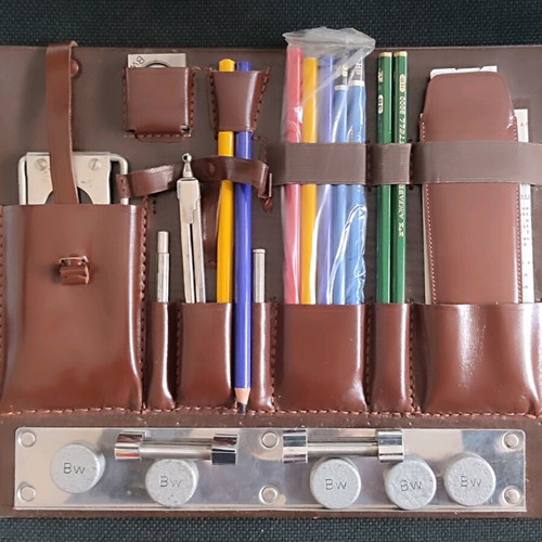 Aerial Photography and Mapping Collection in Leather Bag New