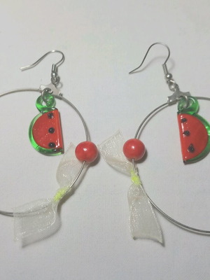 Earrings with watermelons new
