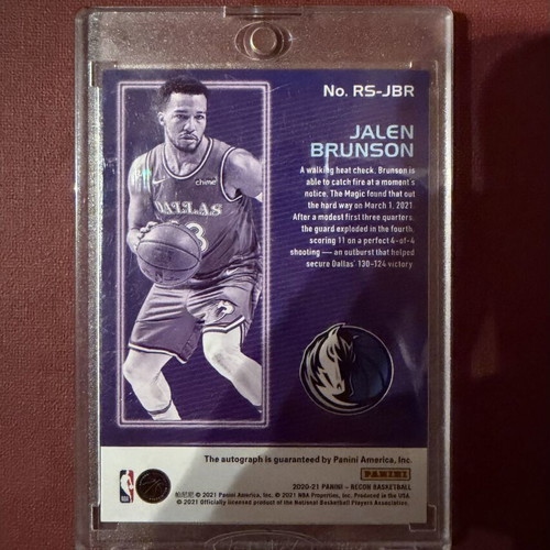2020-21 Panini Recon Signatures Jalen Brunson Auto mint