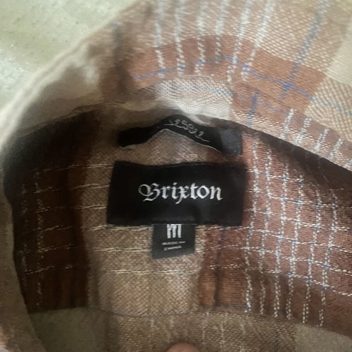 Brixton shirt skinhead style, size M, brown