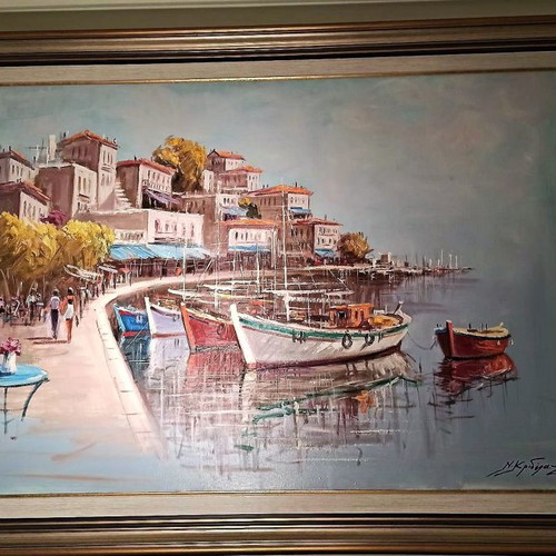 N. Krideras Oil Painting New (Island Theme) 140x100