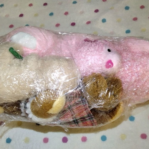 Stuffed toys used, pack for girls