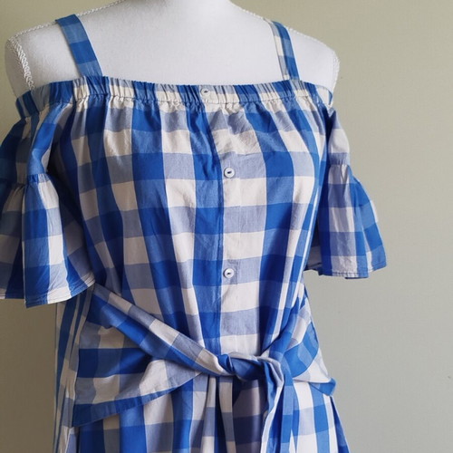 Zara checked dress new with integrated belt for girls 13-14 years