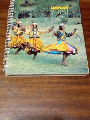 Retro UNICEF 1981 calendar notebook like new
