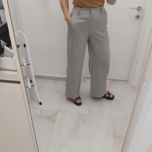 Wide classic pants gray one size like new
