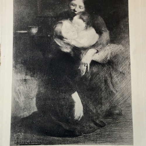 Engraving used, collectible old print 19x28 cm