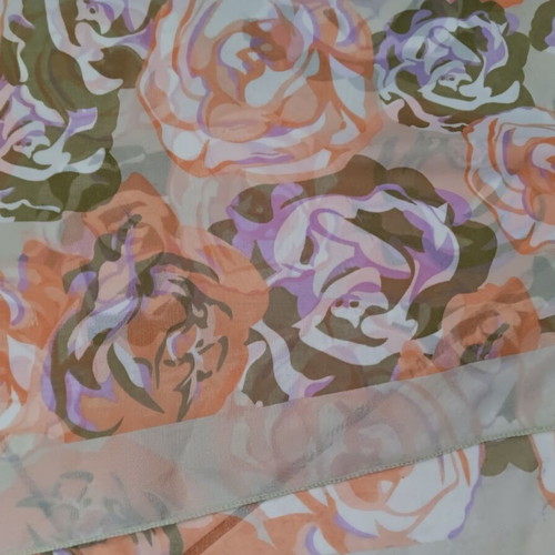 Small scarf/handkerchief used, multicolored orange