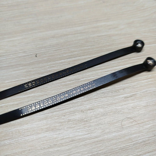 Ring sizer new, black with gold scale