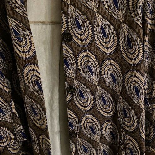 Benetton women's coat baroque style XL 85 cm like new beige brown