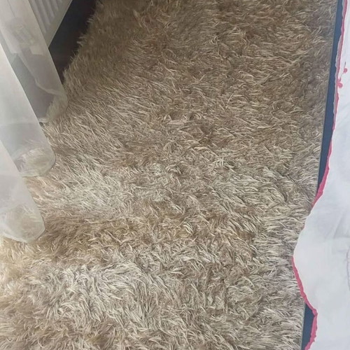 Bedroom runners used, set of 3, beige shaggy