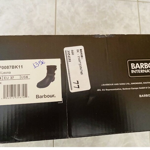 Barbour biker boots new, black, size 37