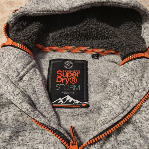 Superdry gray jacket Small like new