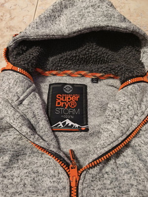 Superdry gray jacket Small like new