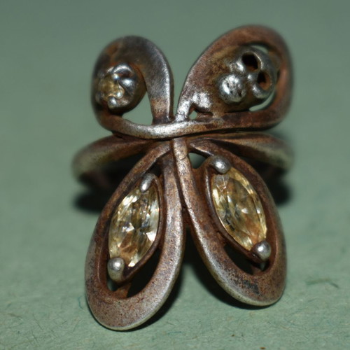 Rare silver ring 925 used, 1900-1950
