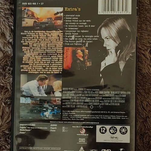 The Interpreter DVD used, Dutch subtitles, drama