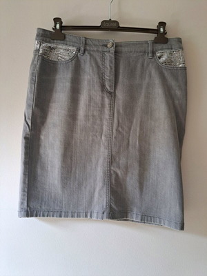 Escada Jean skirt like new with sequins, size XL