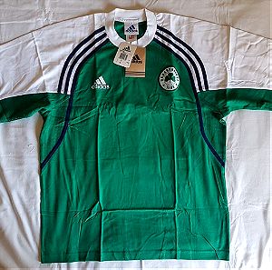 Φανέλα ποδοσφαίρου προπόνησης Παναθηναϊκός 2001 - 2002, Adidas, πράσινη, μέγεθος Medium
