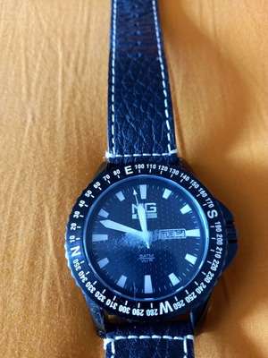 Narciso Greco unisex watch 47mm used with leather strap