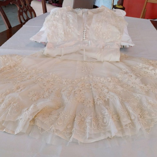 Φόρεμα Zara vintage εκρού μέγεθος L σαν καινούργιο με χειροποίητο κέντημα