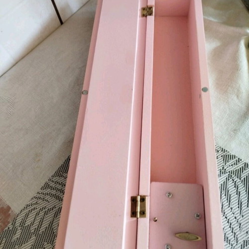 Jewelry box for girls with music, wooden pink ballerina 35.5x7cm like new