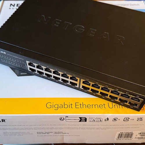 Netgear GS324v2 24-Port Gigabit Ethernet Unmanaged Switch new