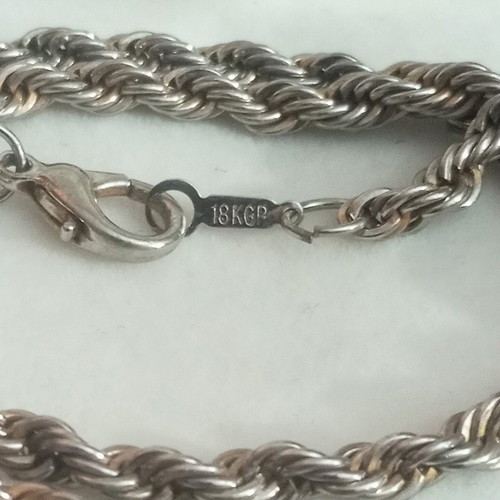 Necklace chain steel with 18k gold plated used