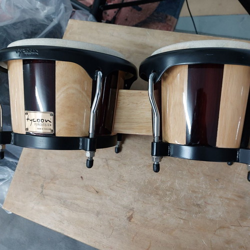 Tycoon Percussion Bongos Artist Series with Turkey Splash Cymbal 12" new