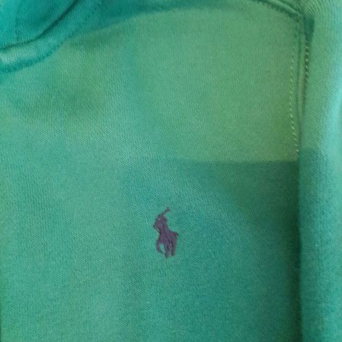 Polo Ralph Lauren hoodie zipper jacket used, green