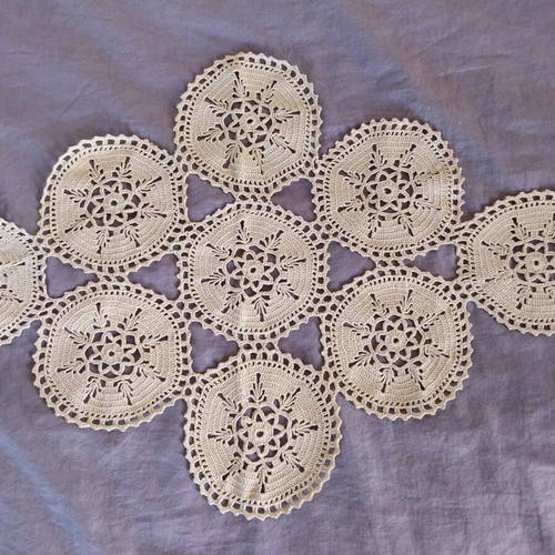 Crochet square like new, handmade crochet from the 70s and 80s