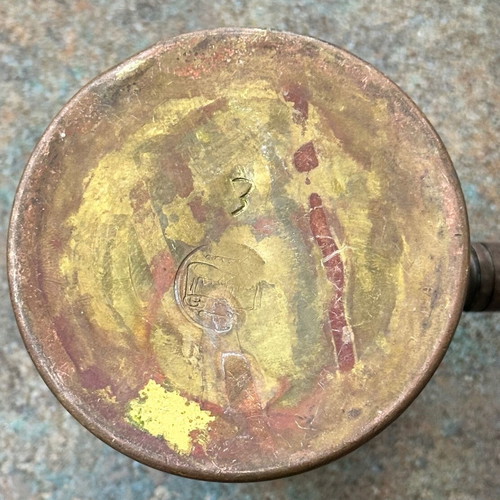 Old Turkish brass cezve with wooden handle like new