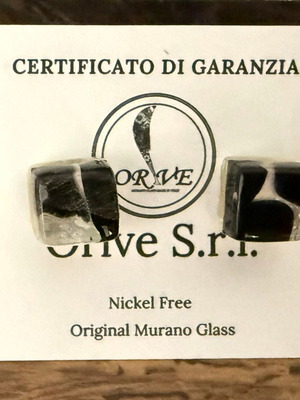 Murano earrings new with Murano stone