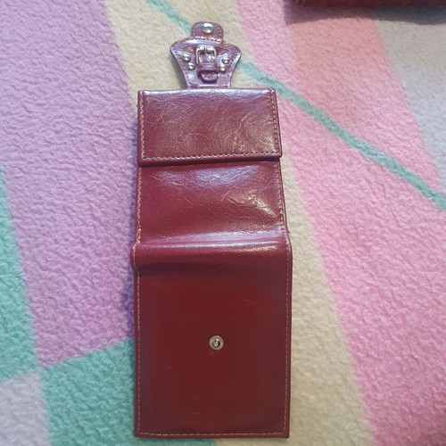 Leather wallet new, red without box