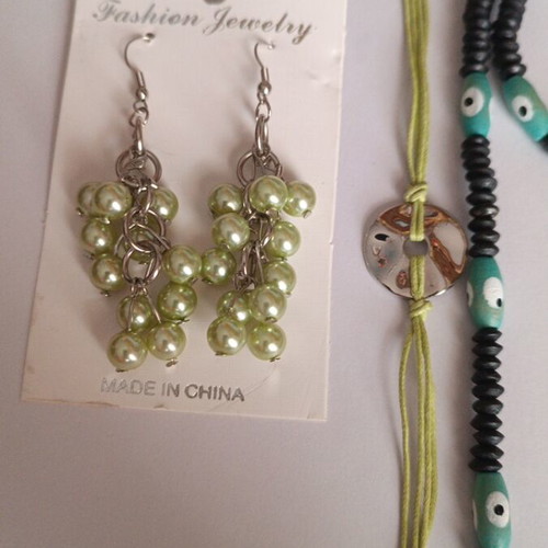 Jewelry set new with earrings, bracelet and necklace
